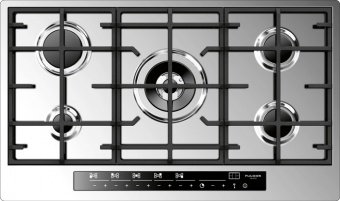 90-cm touch control gas cooktop